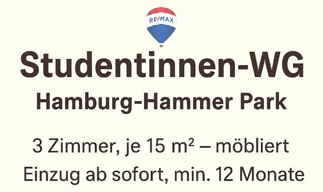 Etagenwohnung Hamburg Borgfelde - 1 Zimmer, 15 m&sup2;, 950&euro; | Angebot:26194805