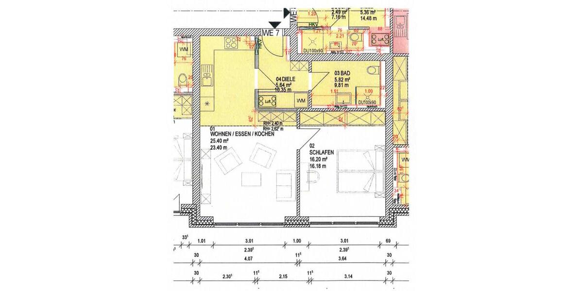 Etagenwohnung Hamburg Stellingen - 2 Zimmer, 55 m&sup2;, 365.000&euro; | Angebot:26866214