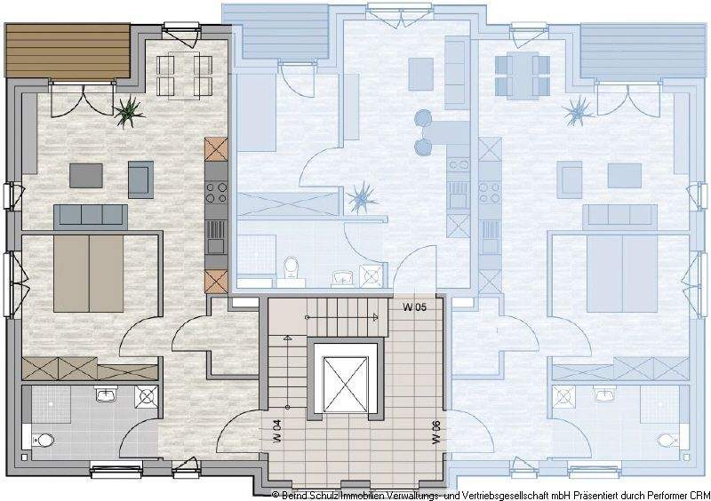 Etagenwohnung Halstenbek - 2 Zimmer, 56 m&sup2;, 1.300&euro; | Angebot:25706062