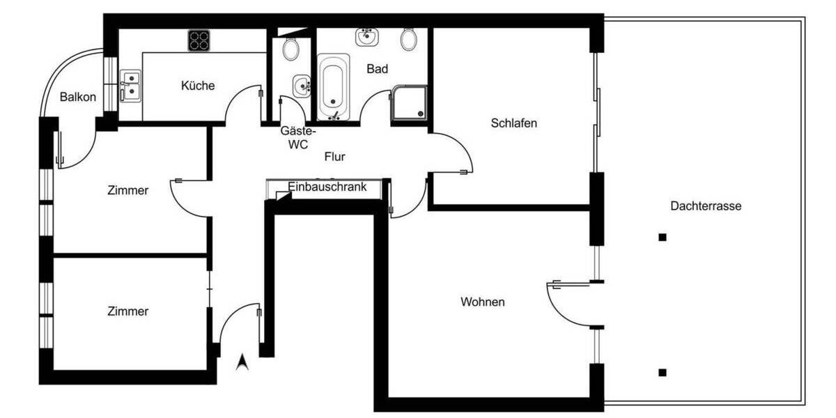 Terrassenwohnung Hamburg Rahlstedt - 4 Zimmer, 94 m&sup2;, 400.000&euro; | Angebot:26885791