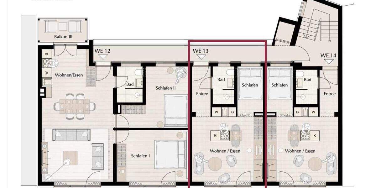 Wohnen auf Luxusniveau: Helle Wohnung mit Balkon & Erstbezug in Hamburgs begehrtester Lage 1 zimmer