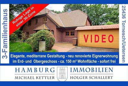3-Familienhaus - BJ 1999 - EignerWohnung, 4 Zimmer, sofort beziehbar - 30-er Zone in 25436 Tornesch