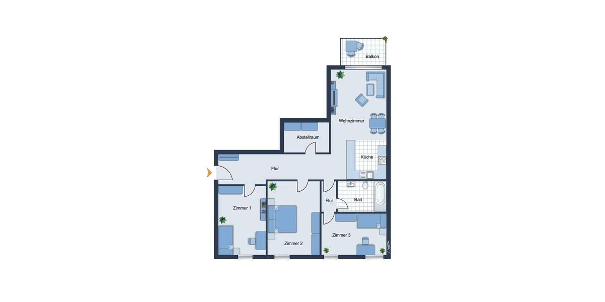Etagenwohnung Norderstedt Harksheide - 4 Zimmer, 96 m&sup2;, 1.455&euro; | Angebot:26843626