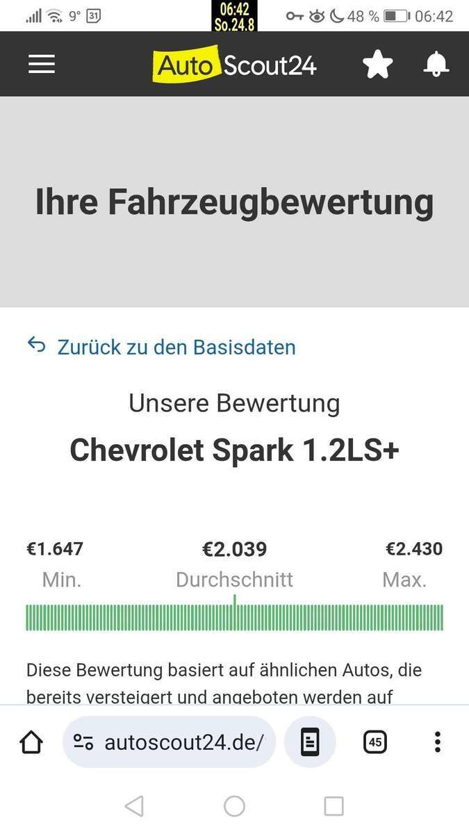 Chevrolet Spark 144.821 km 1.111 € Hamburg 22045