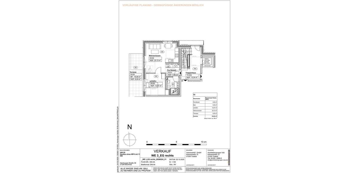Etagenwohnung Buchholz in der Nordheide Neugraben-Fischbek - 2 Zimmer, 53 m&sup2;, 315.000&euro; | Angebot:25317187