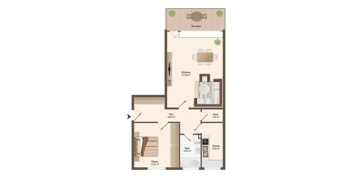 Etagenwohnung Buxtehude - 2 Zimmer, 65 m&sup2;, 119.000&euro; | Angebot:25732209