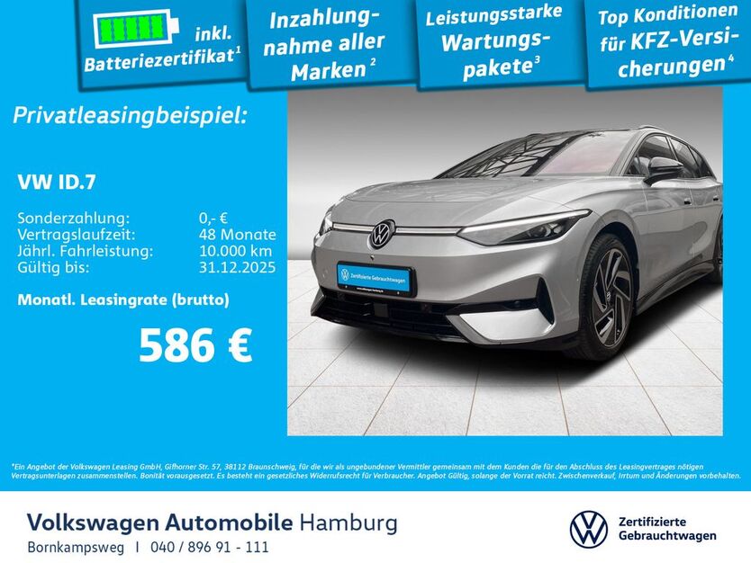 VW ID.7 10.673 km 51.888 € Hamburg 22761