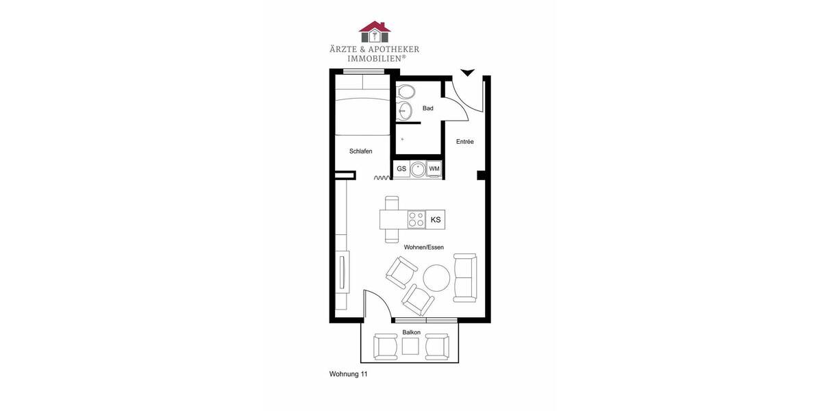 Etagenwohnung Hamburg Harvestehude - 1 Zimmer, 33 m&sup2;, 475.000&euro; | Angebot:25846201