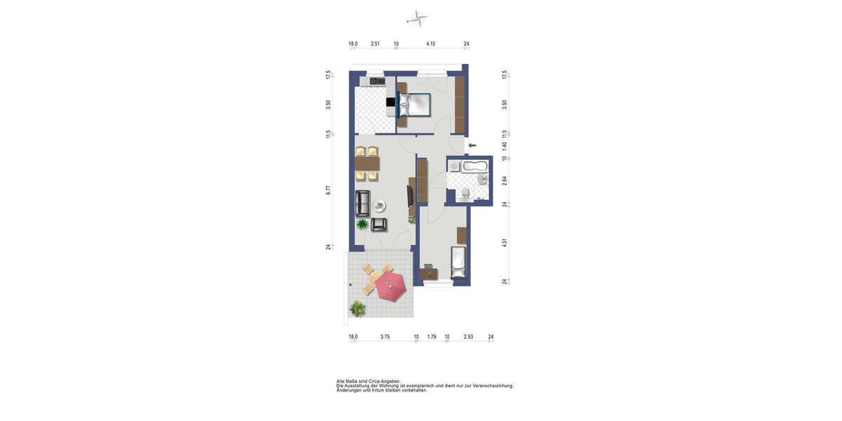 Etagenwohnung Ahrensburg - 3 Zimmer, 85 m&sup2;, 1.165&euro; | Angebot:26148982