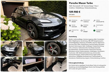 Porsche Macan 15.000 km 94.400 &euro; Hamburg 20249