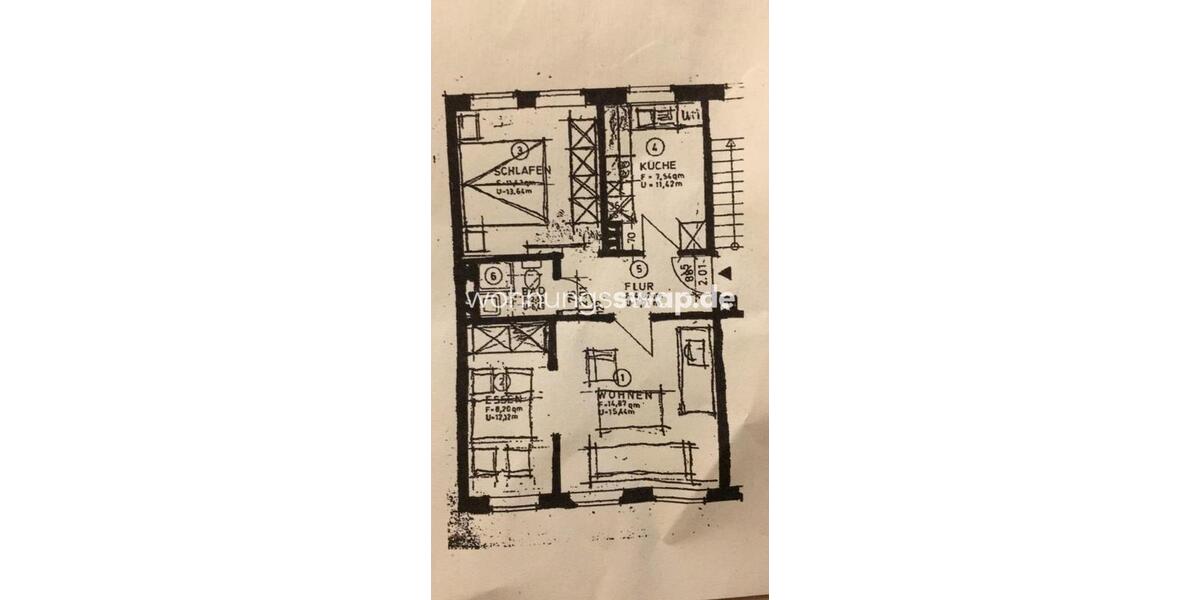 Etagenwohnung Hamburg Hamburg-Mitte - 2 Zimmer, 49 m&sup2;, 650&euro; | Angebot:25655486