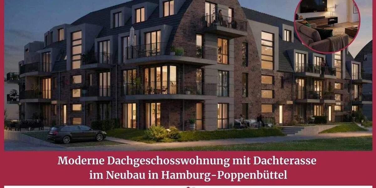 Etagenwohnung Hamburg Poppenbüttel - 2 Zimmer, 49 m&sup2;, 395.000&euro; | Angebot:25879319