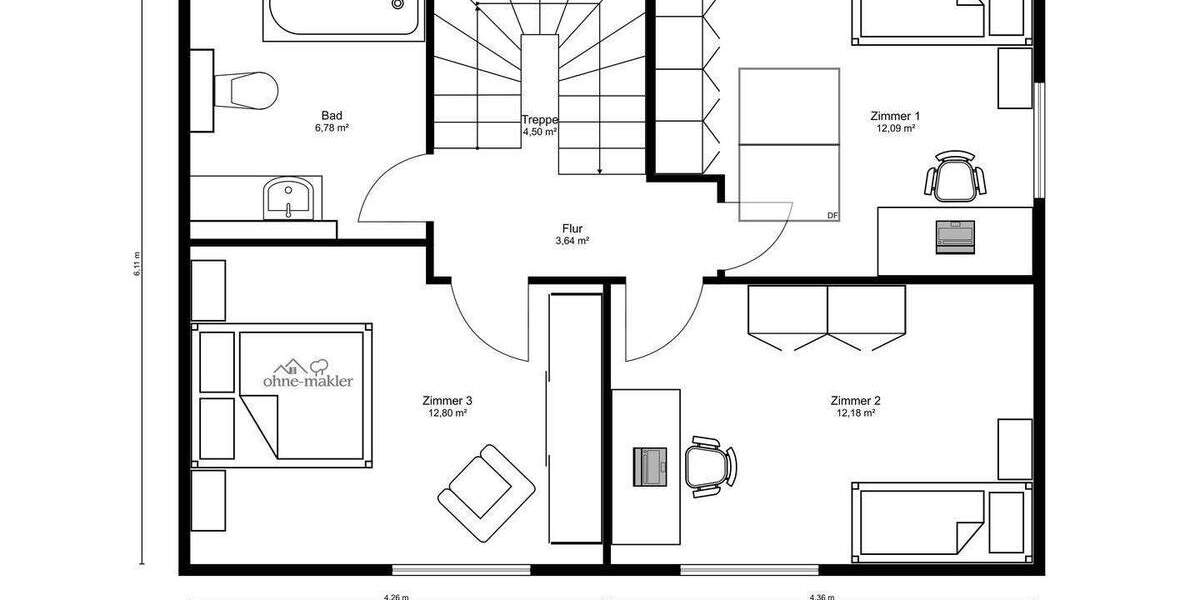 Doppelhaushälfte Hamburg Iserbrook - 4 Zimmer, 112 m&sup2;, 3.000&euro; | Angebot:25156407