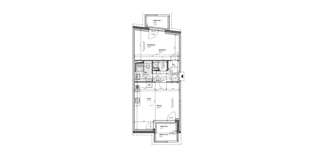 Etagenwohnung Hamburg Alsterdorf - 2 Zimmer, 65 m&sup2;, 2.650&euro; | Angebot:25890441