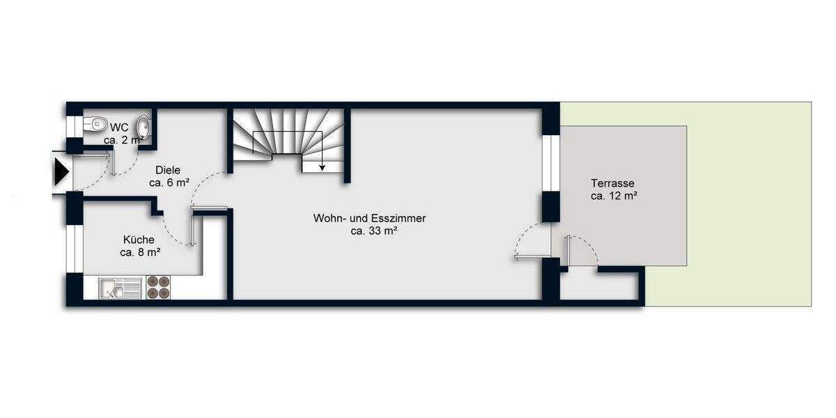 Reihenmittelhaus Hamburg / Groß-Flottbek Bahrenfeld - 6 Zimmer, 125 m&sup2;, 869.000&euro; | Angebot:25705799