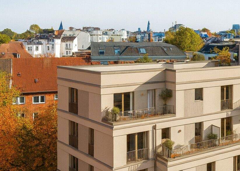 Exklusive 3-Zimmer-Wohnung mit Dachterrasse und Balkon in Eimsbüttel - 74?m² Neubaukomfort 2 zimmer