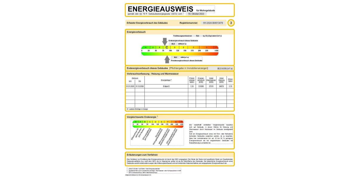 Etagenwohnung Hamburg Wandsbek - 3 Zimmer, 85 m&sup2;, 448.000&euro; | Angebot:26086985