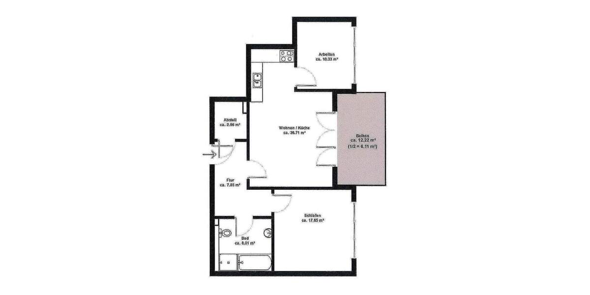 Lichtdurchflutete 3-Zimmer-Wohnung teilmöbliert Süd-Balkon Tiefgaragenstellpatzoffene EBK Wirtschaftsraum ab sofort verfügbar 3 zimmer