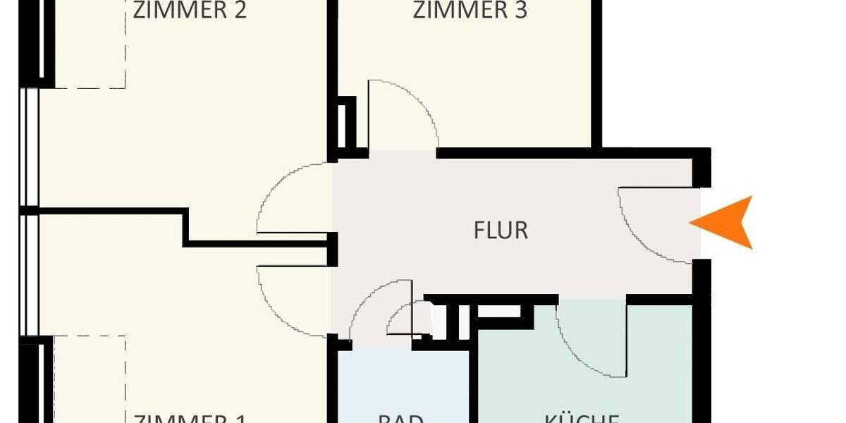 Etagenwohnung Hamburg Othmarschen - 2 Zimmer, 49 m&sup2;, 249.000&euro; | Angebot:26093191