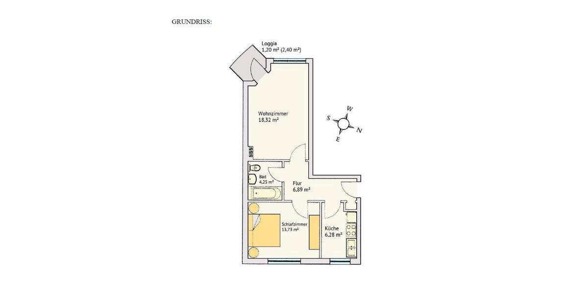 Etagenwohnung Hamburg Wandsbek - 2 Zimmer, 51 m&sup2;, 227.800&euro; | Angebot:26453811