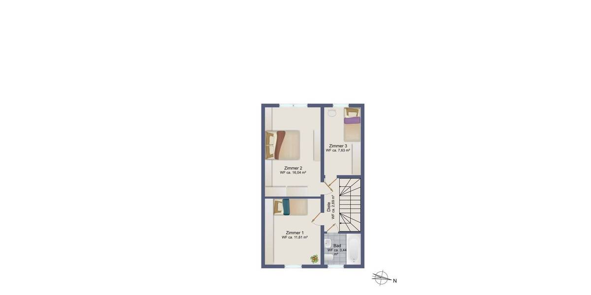 Reihenendhaus Hamburg / Rahlstedt Rahlstedt - 4 Zimmer, 100 m&sup2;, 385.000&euro; | Angebot:26202341