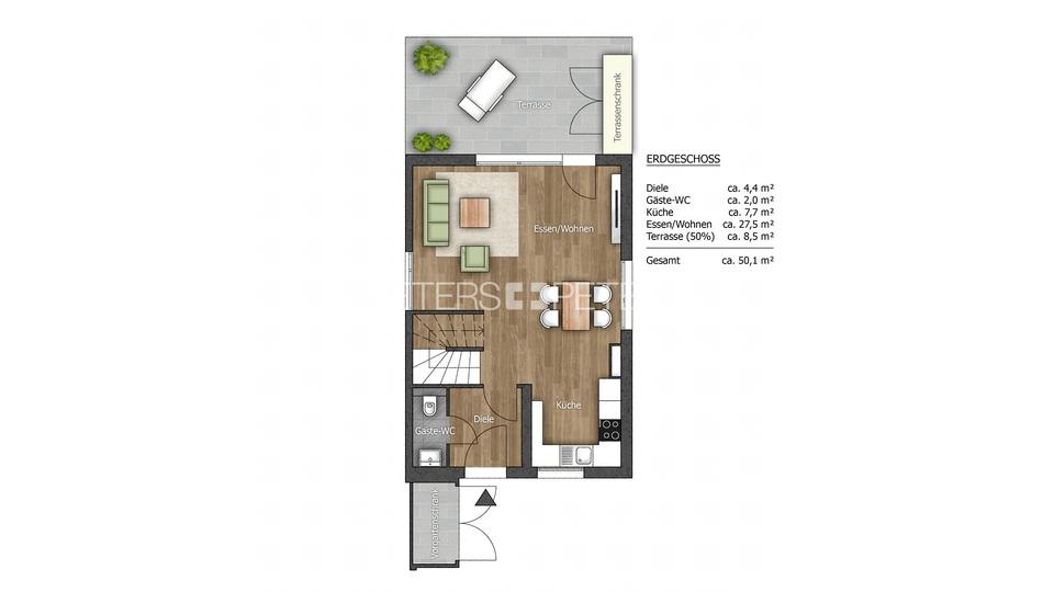 Maisonettenwohnung Geesthacht - 4 Zimmer, 120 m&sup2;, 1.860&euro; | Angebot:25649824