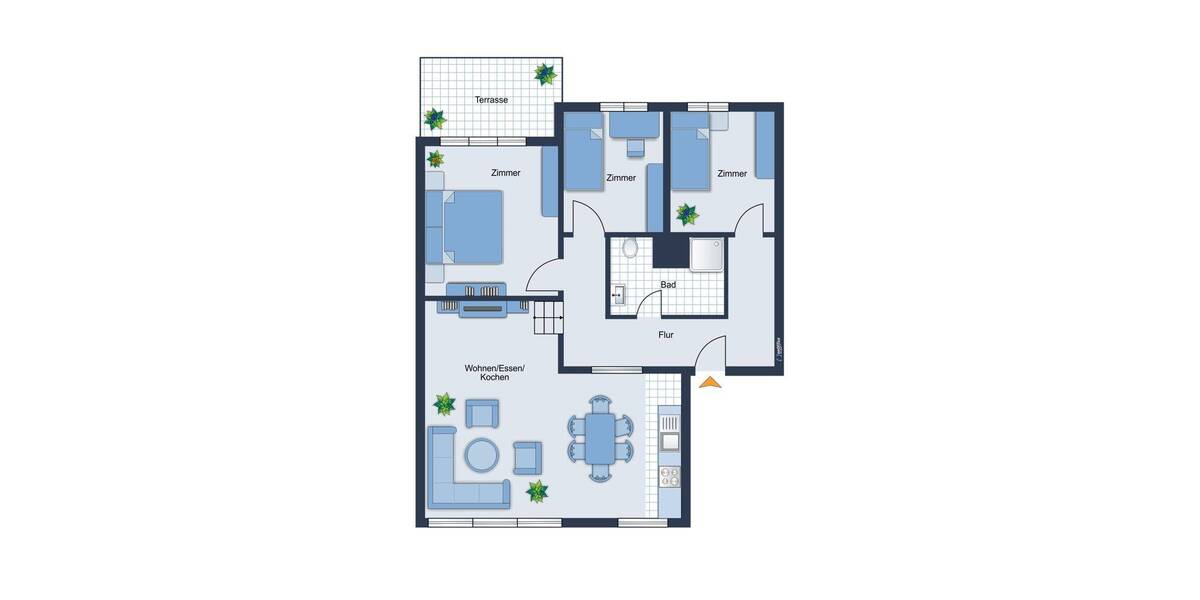 Etagenwohnung Hamburg Eilbek - 4 Zimmer, 90 m&sup2;, 1.980&euro; | Angebot:26917537