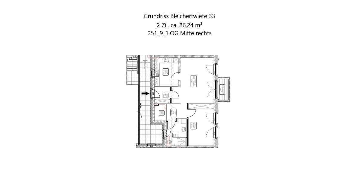 2 Zi-Neubau-Wohnung Bleichertwiete 33 in 21029 Hamburg - Ein Angebot von IVD-HAUSVERWALTUNG GERD VON DER HEIDE Immobilien GmbH 2 zimmer
