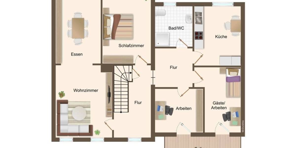 Etagenwohnung Beckdorf - 4 Zimmer, 98 m&sup2;, 750&euro; | Angebot:26053120