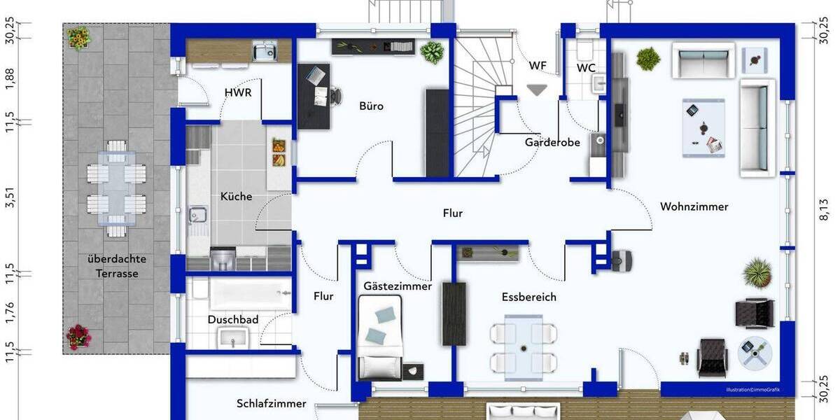 Einfamilienhaus Hamburg Rissen - 7 Zimmer, 215 m&sup2;, 1.290.000&euro; | Angebot:26220303