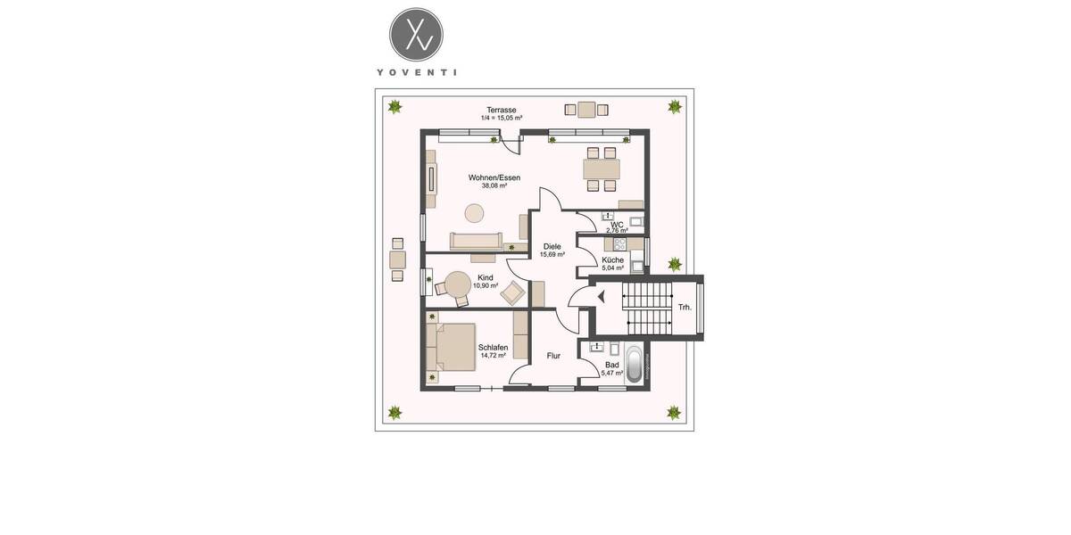 Etagenwohnung Hamburg Blankenese - 3 Zimmer, 108 m&sup2;, 695.000&euro; | Angebot:25747775