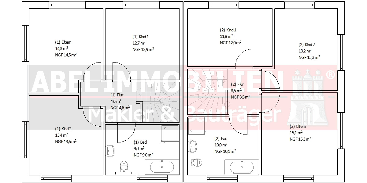 Doppelhaushälfte Hamburg Bramfeld - 4 Zimmer, 110 m&sup2;, 489.634&euro; | Angebot:26733719