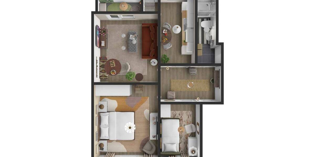 Etagenwohnung Hamburg Hamm - 3 Zimmer, 54 m&sup2;, 769&euro; | Angebot:26289860