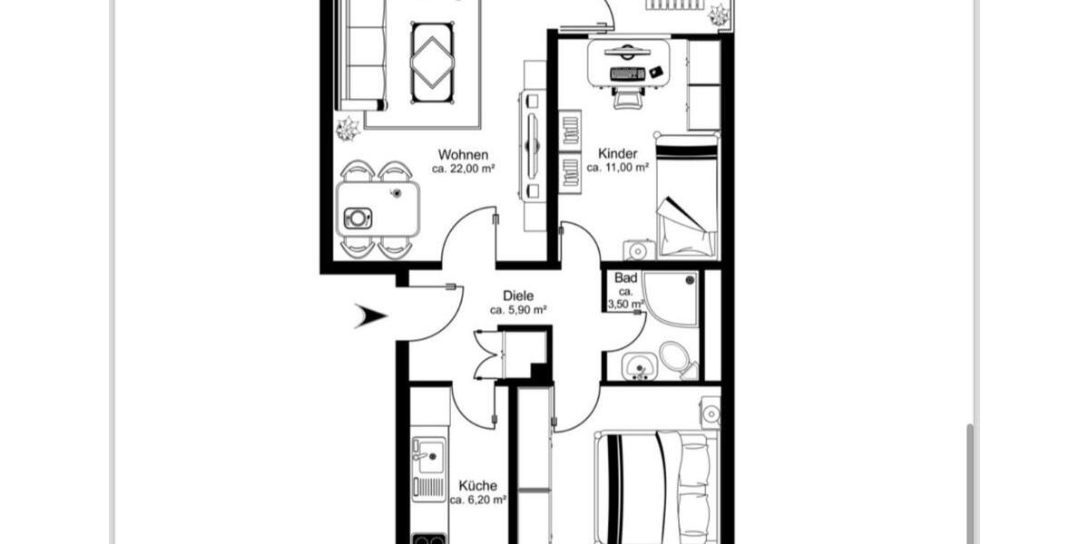 Etagenwohnung Hamburg Hamburg-Mitte - 3 Zimmer, 68 m&sup2;, 1.450&euro; | Angebot:26406701