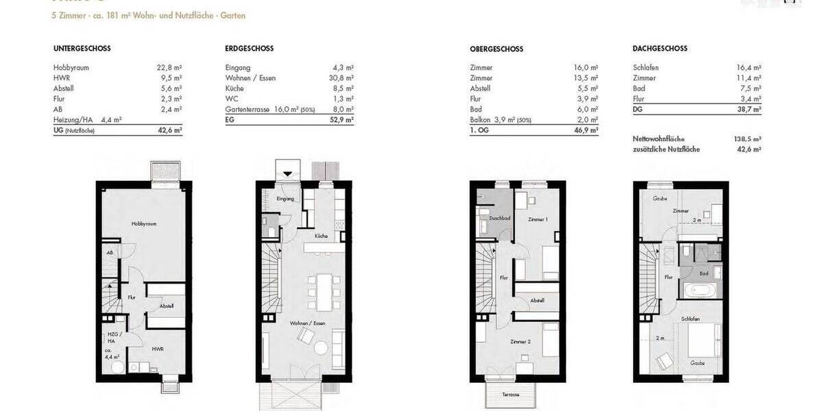 Reihenmittelhaus Hamburg Blankenese - 5 Zimmer, 181 m&sup2;, 1.798.000&euro; | Angebot:25996824