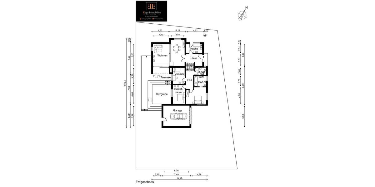 Charakterstarkes Architektenhaus mit Wellnessbereich und Doppelgarage in Hamburg-Volksdorf - Einfamilienhaus Hamburg / Volksdorf Volksdorf | Angebot:26230730
