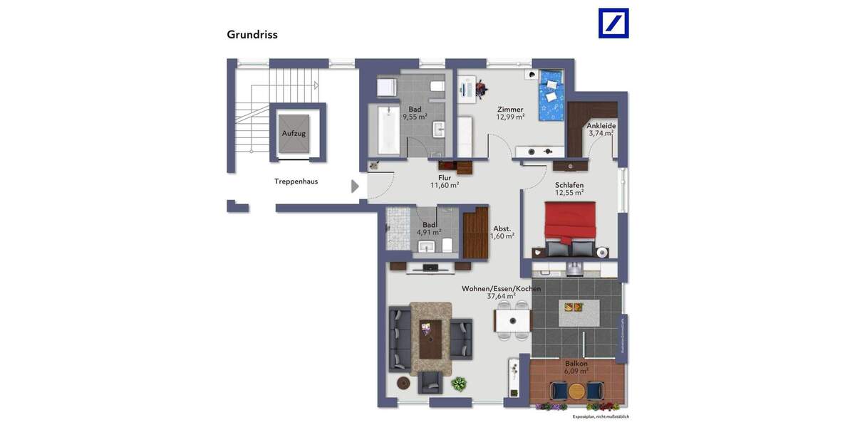 Etagenwohnung Hamburg Marienthal - 3 Zimmer, 98 m&sup2;, 769.000&euro; | Angebot:25880179