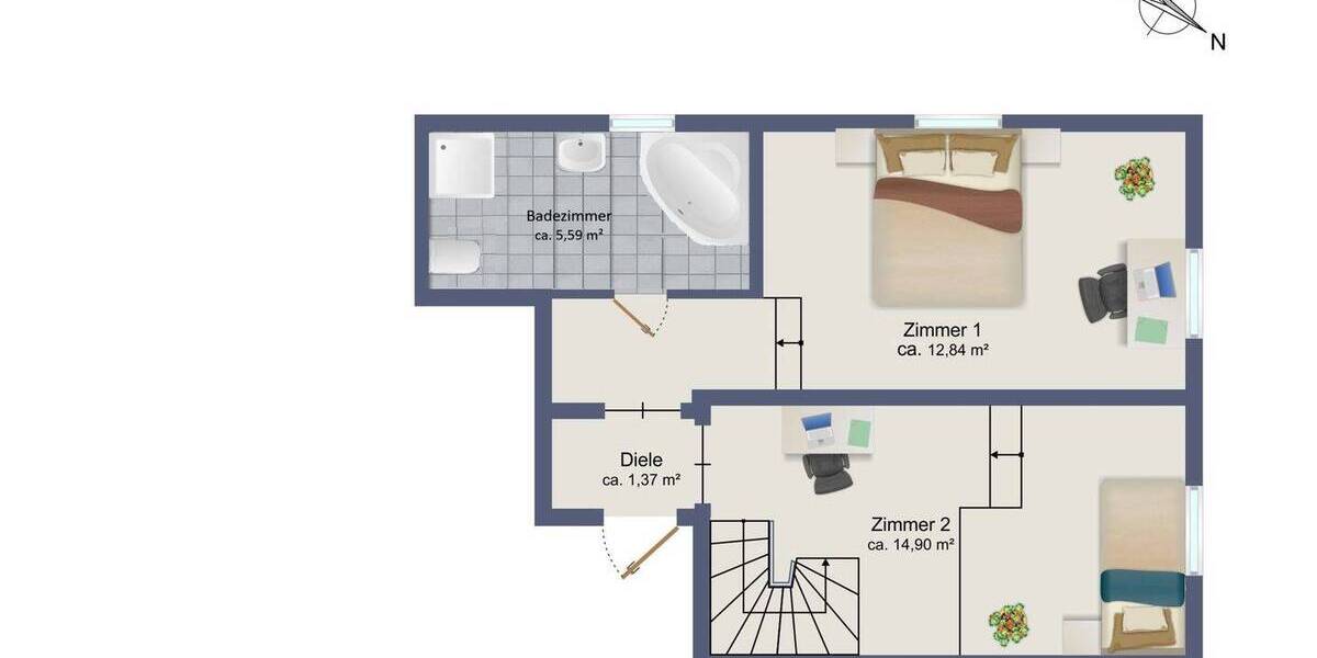 Etagenwohnung Hamburg Wandsbek - 3 Zimmer, 85 m&sup2;, 339.000&euro; | Angebot:26289952