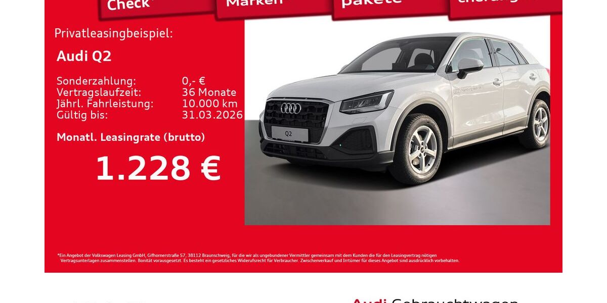 Audi Q2 1.890 km 57.542 &euro; Hamburg 22529