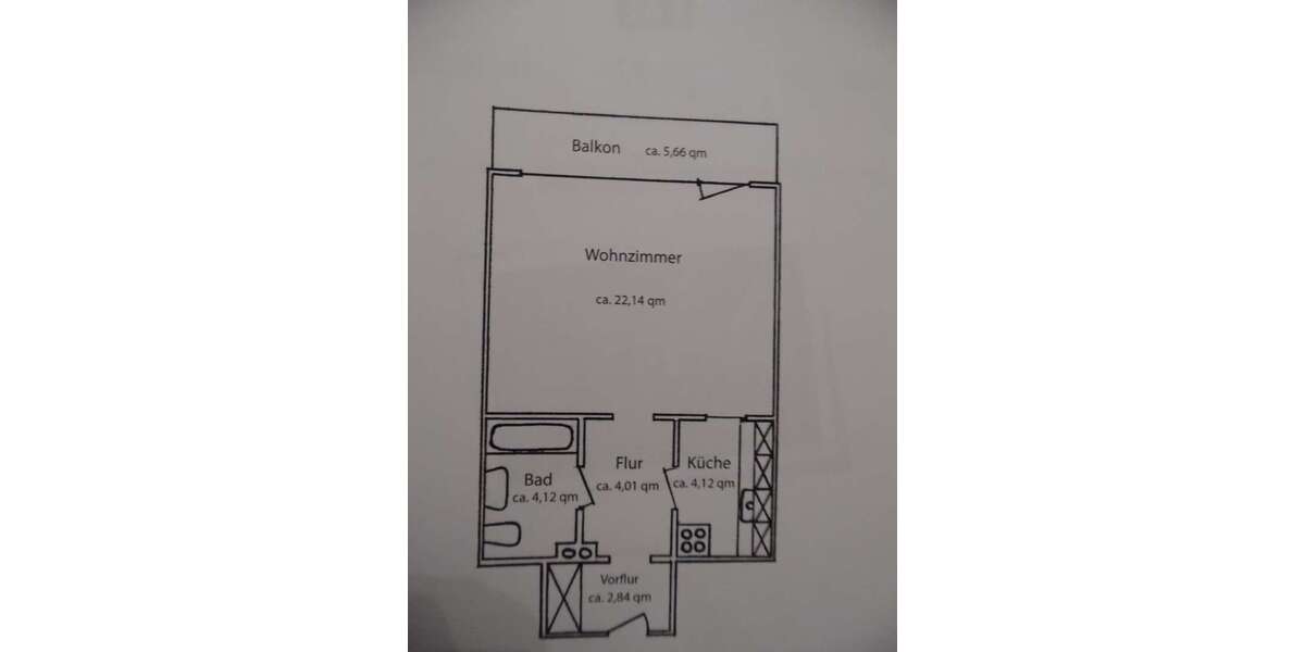Etagenwohnung Hamburg Bramfeld - 1 Zimmer, 40 m&sup2;, 585&euro; | Angebot:27116257