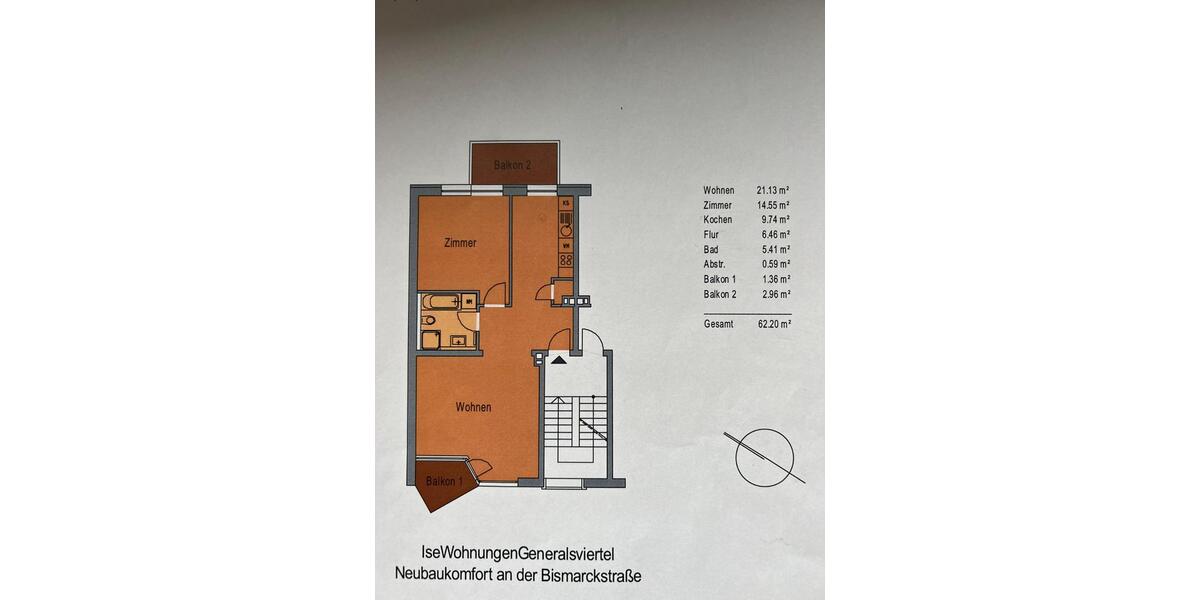 Traumwohnung im Generalsviertel 2 zimmer