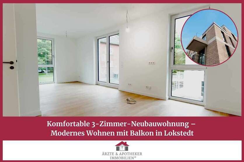 Wohnung zum Mieten in Hamburg Lokstedt 1.820 € 72.9 m²
