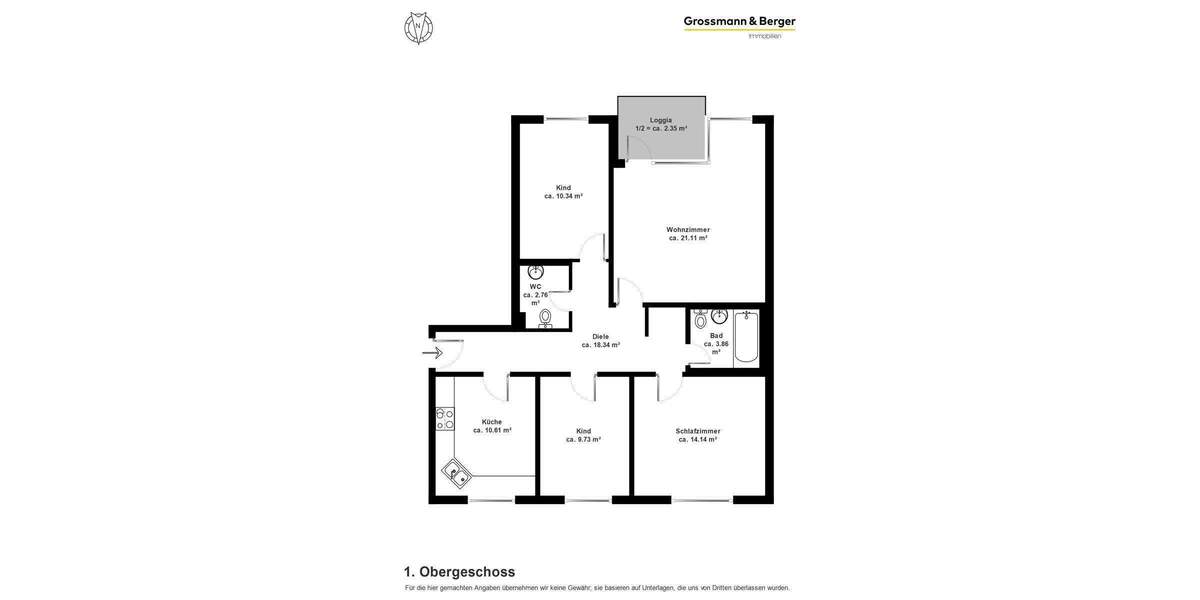 Etagenwohnung Hamburg Rahlstedt - 3 Zimmer, 89 m&sup2;, 325.000&euro; | Angebot:25726551
