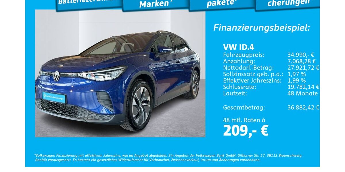 VW ID.4 1.440 km 34.690 &euro; Glinde 21509