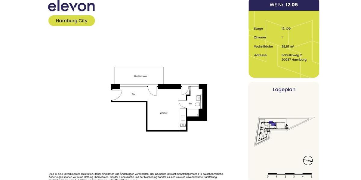 Einfamilienhaus Hamburg Hamburg-Mitte - 1 Zimmer, 29 m&sup2;, 907&euro; | Angebot:26271446