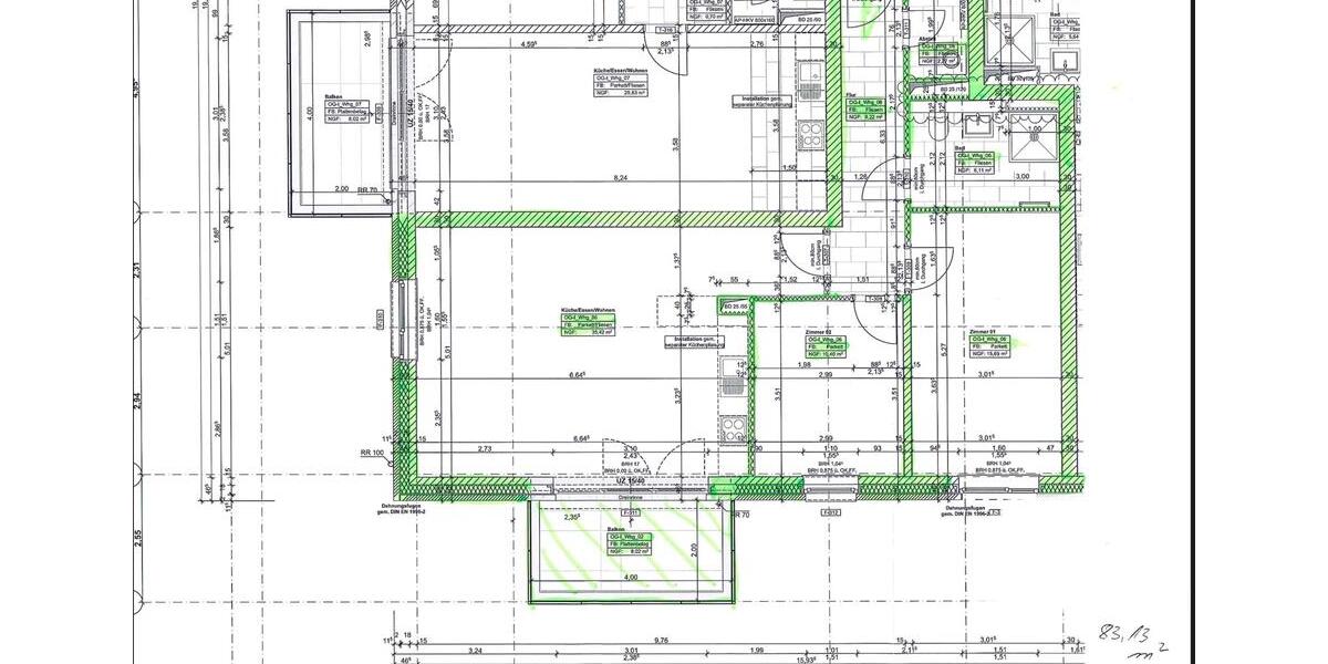 Luxuriöse 3-Zimmer Neubau-Wohnung mit Balkon in Hamburg 3 zimmer