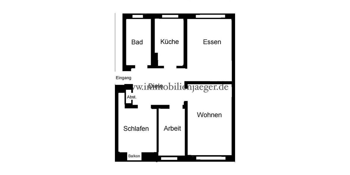 Etagenwohnung Hamburg Winterhude - 4 Zimmer, 81 m&sup2;, 1.525&euro; | Angebot:26310041
