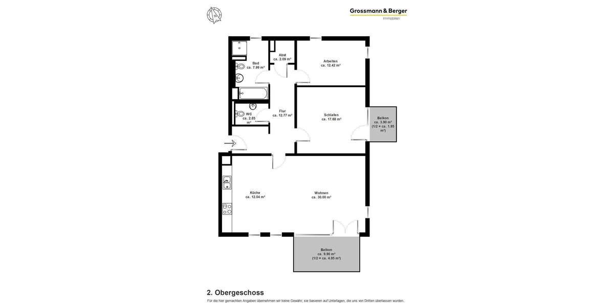 Etagenwohnung Ahrensburg - 3 Zimmer, 105 m&sup2;, 545.000&euro; | Angebot:25662646