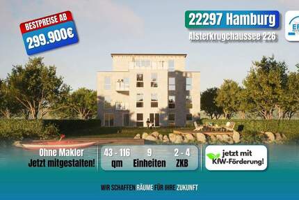 Wohnung Hamburg Alsterdorf - 3 Zimmer, 619.900&euro; | Angebot:24991556