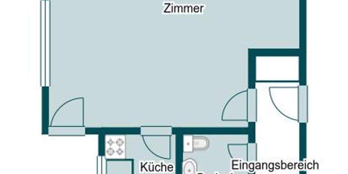 Gut geschnittene 1 Zi - Wohnung mit Loggia - Blick auf die Moorweide - Erbpacht - Vermietet 1 zimmer